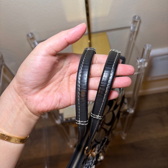 Coach canvas Tote bag black/gray - Picture 4 of 5